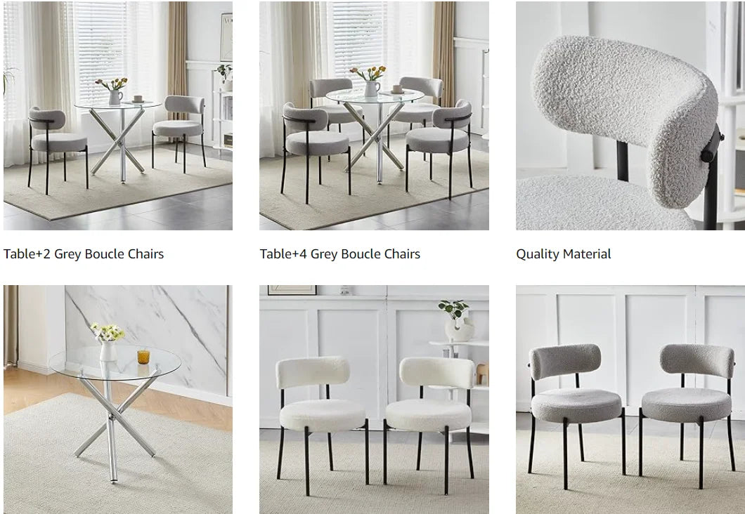 BonChoice 5 Piece Round Dining Room Table Set