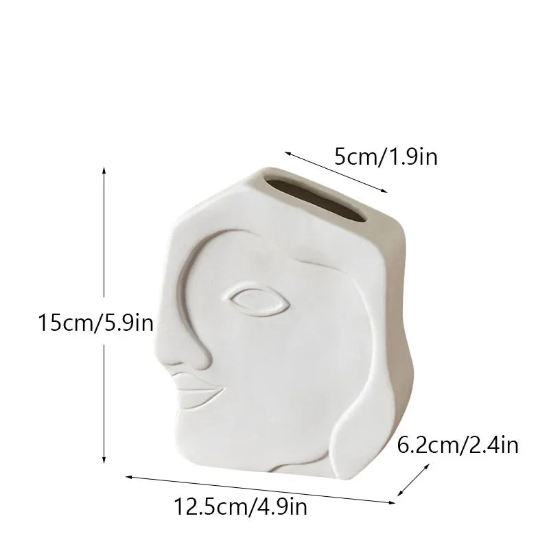 Abstract Human Face Vase