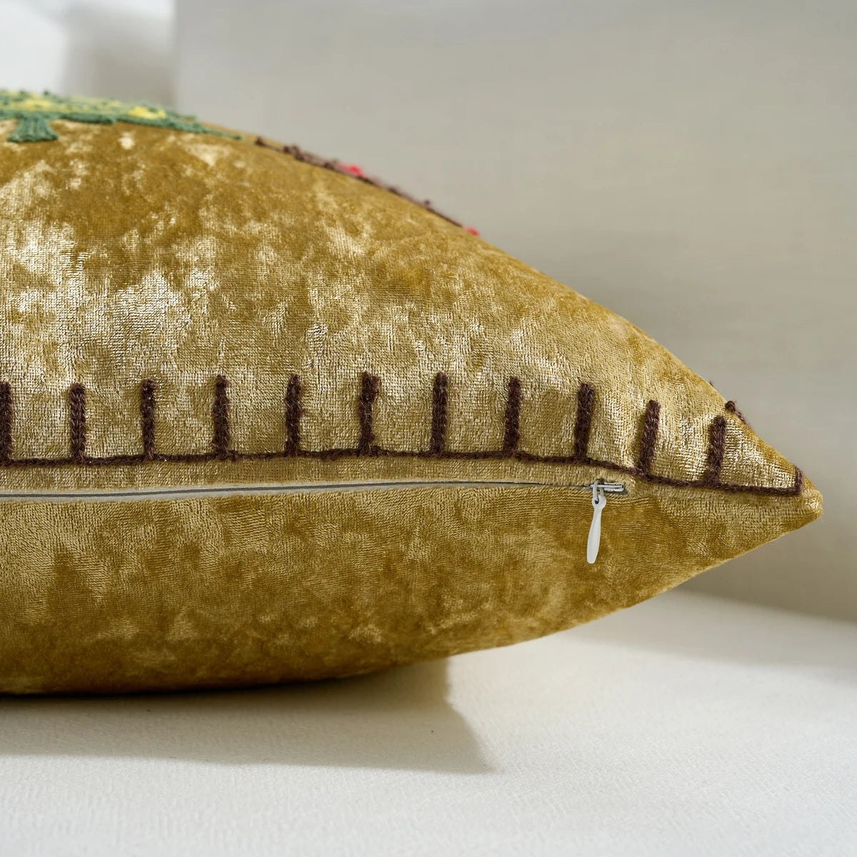 Christmas Gold Throw Pillow Cover