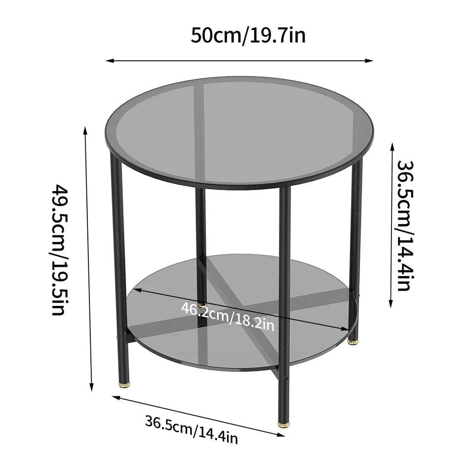 LUVODI Tempered Glass Coffee Table