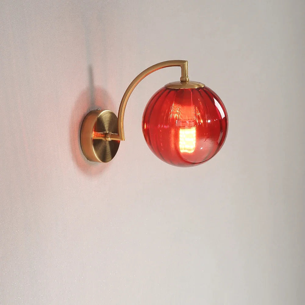 Color Glass Wall Light