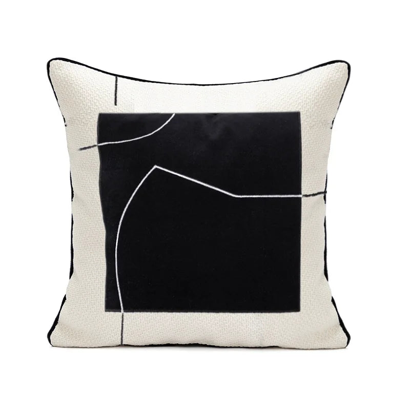 Checkerboard Stamping Throw Pillow Cover