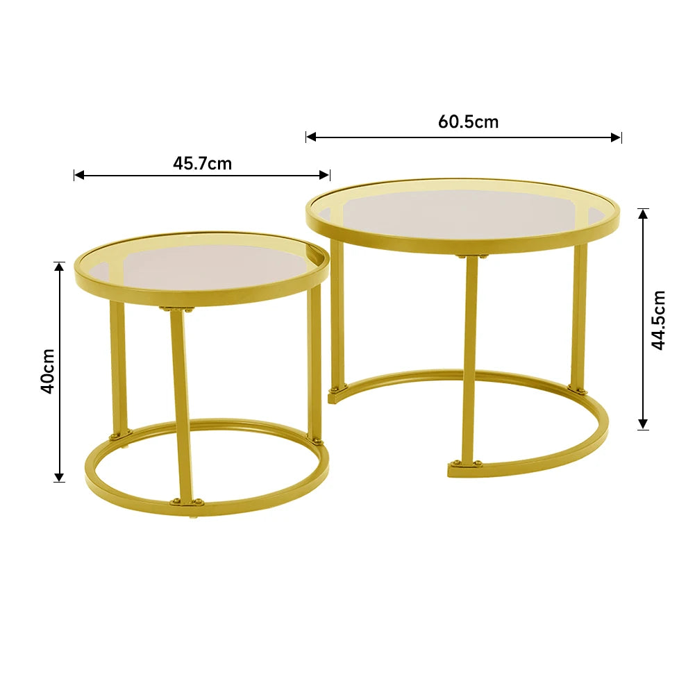 Glass Nesting Table Set