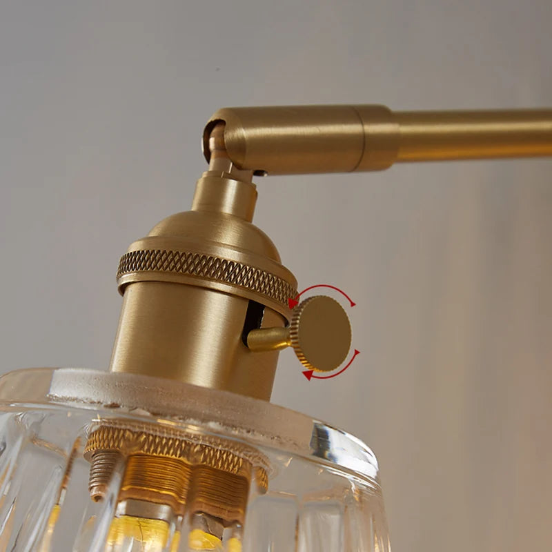 Luxury Brass/Glass Wall Lamp