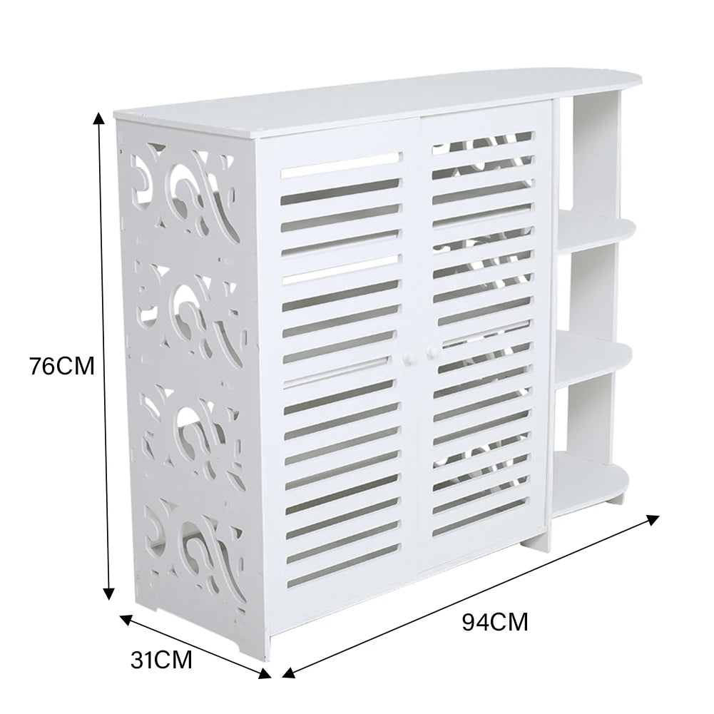 Double Door Shoe Cabinet 4-Layer