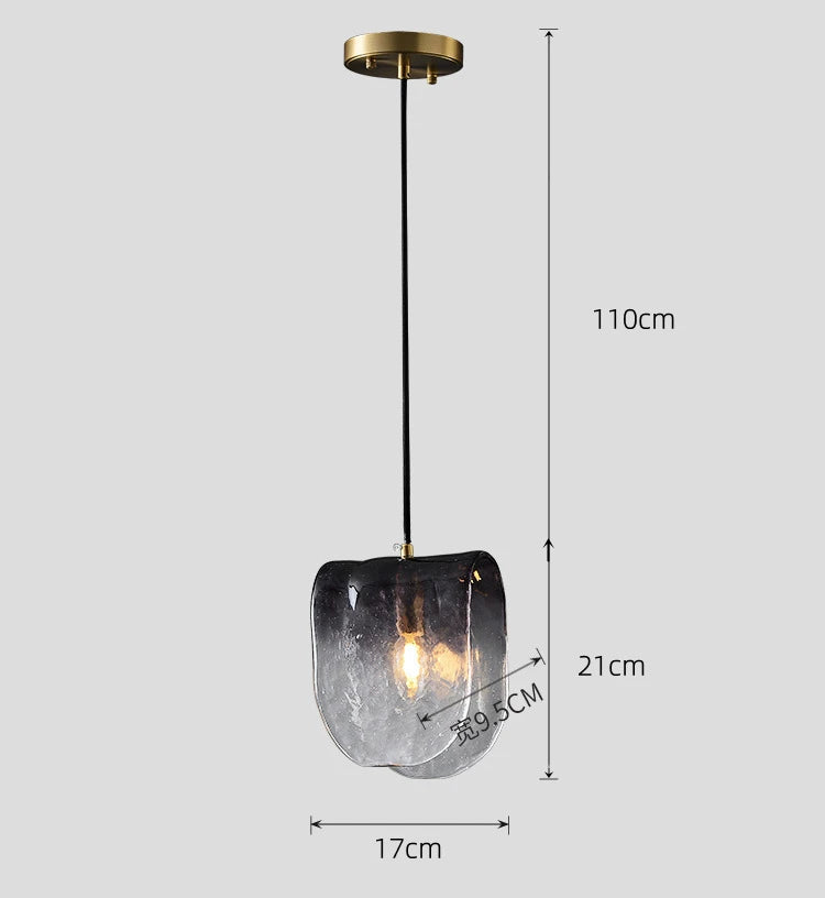 Modern Glass Hanging Art Chandelier