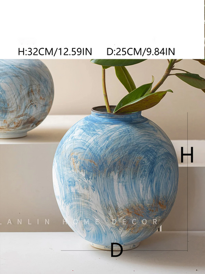 Wind Blue Wabi-Sabi Vase