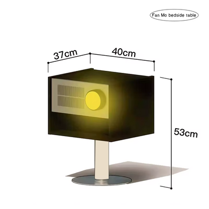 Hanging Light Black Nightstand