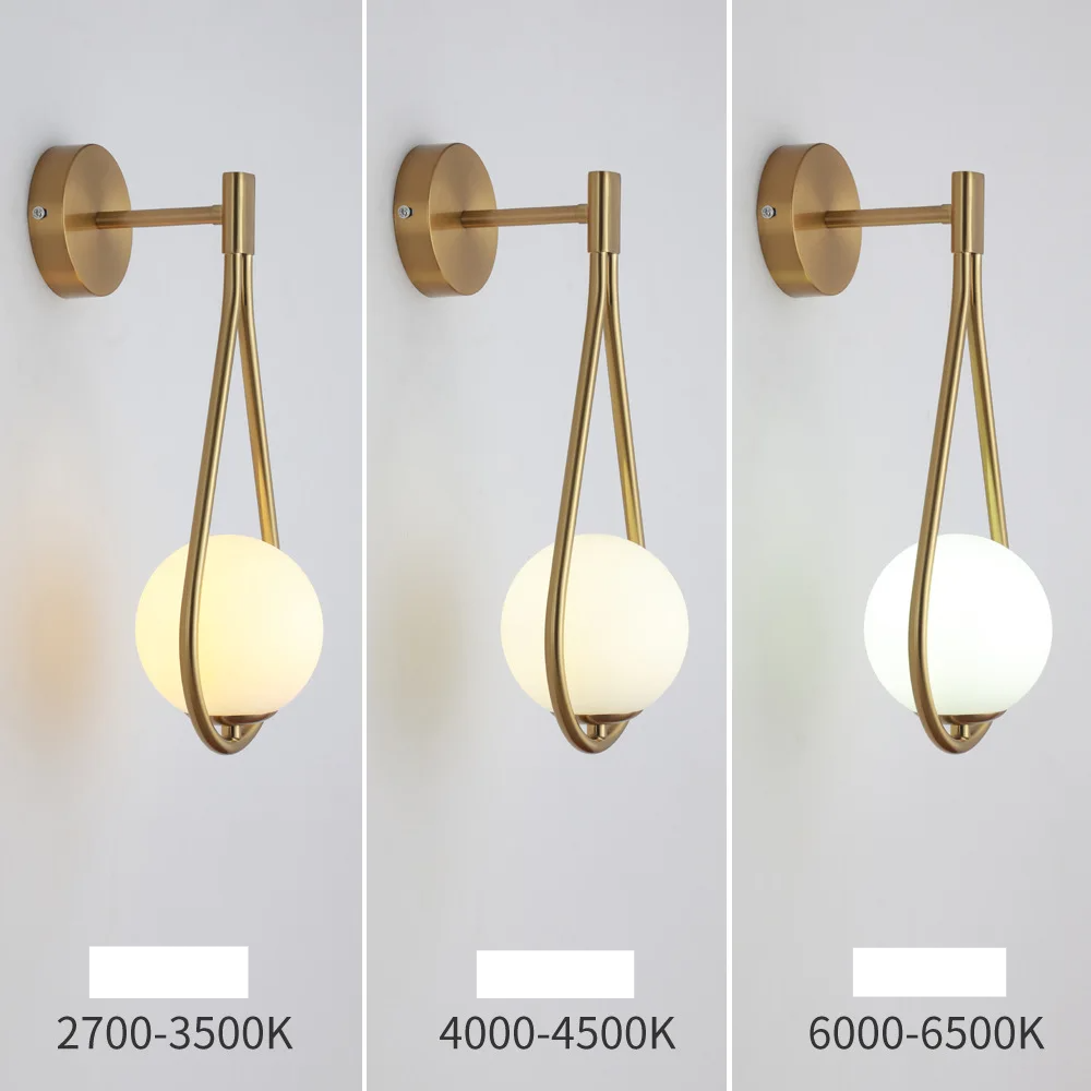 Glass Ball Wall Light