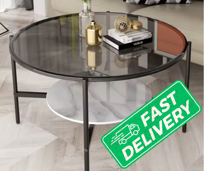 2-Tier Round Accent Table