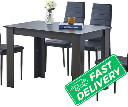 BonChoice 5 Piece Wooden Dining Room Table and Chairs Set