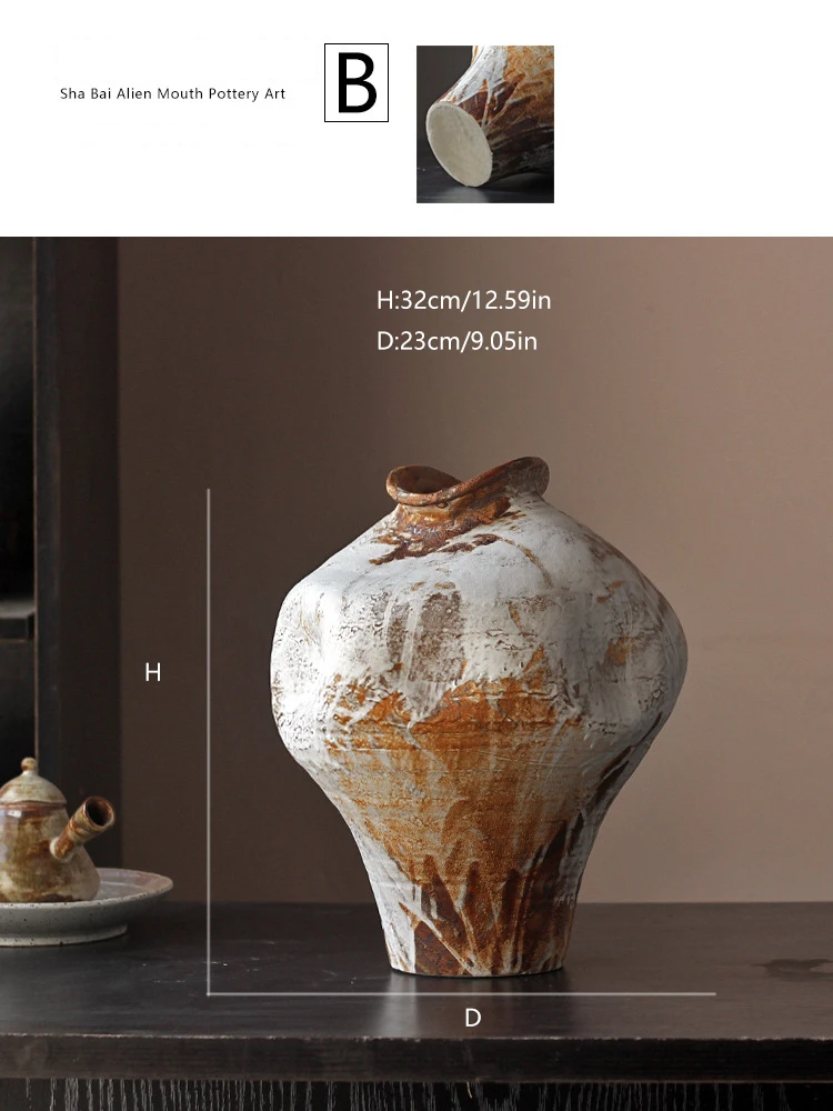 Vintage Wabi-Sabi Style Pot