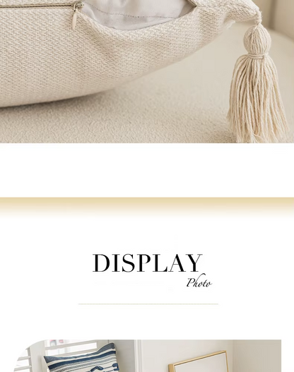 Blue Plush Throw Pillow Cover