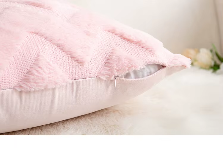 Wave Pattern Plush Throw Pillow