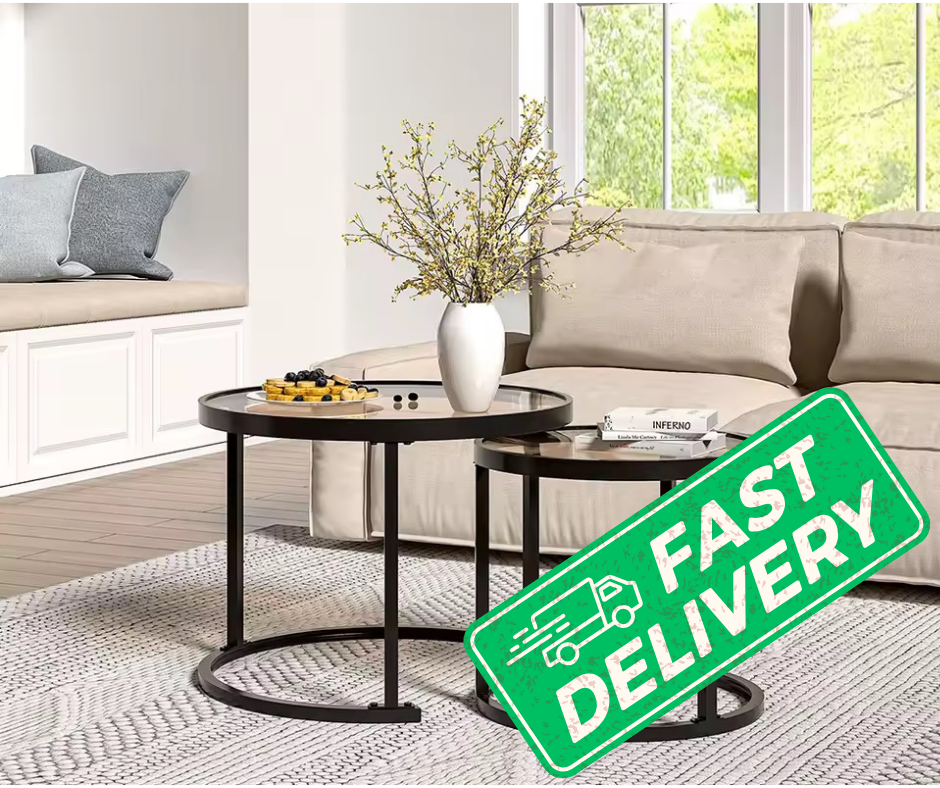 Glass Nesting Table Set