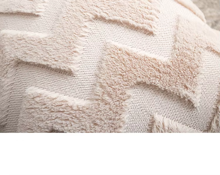 Wave Pattern Plush Throw Pillow