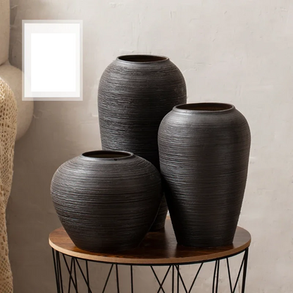 Japanese Black Coarse Pottery