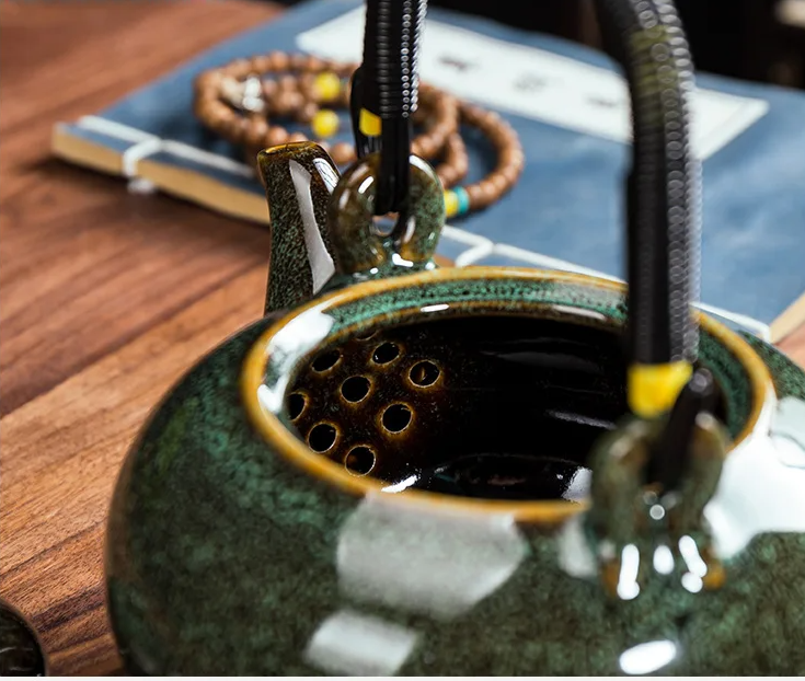 Tianmu Glazed Kiln Chinese Ceramic Teapot