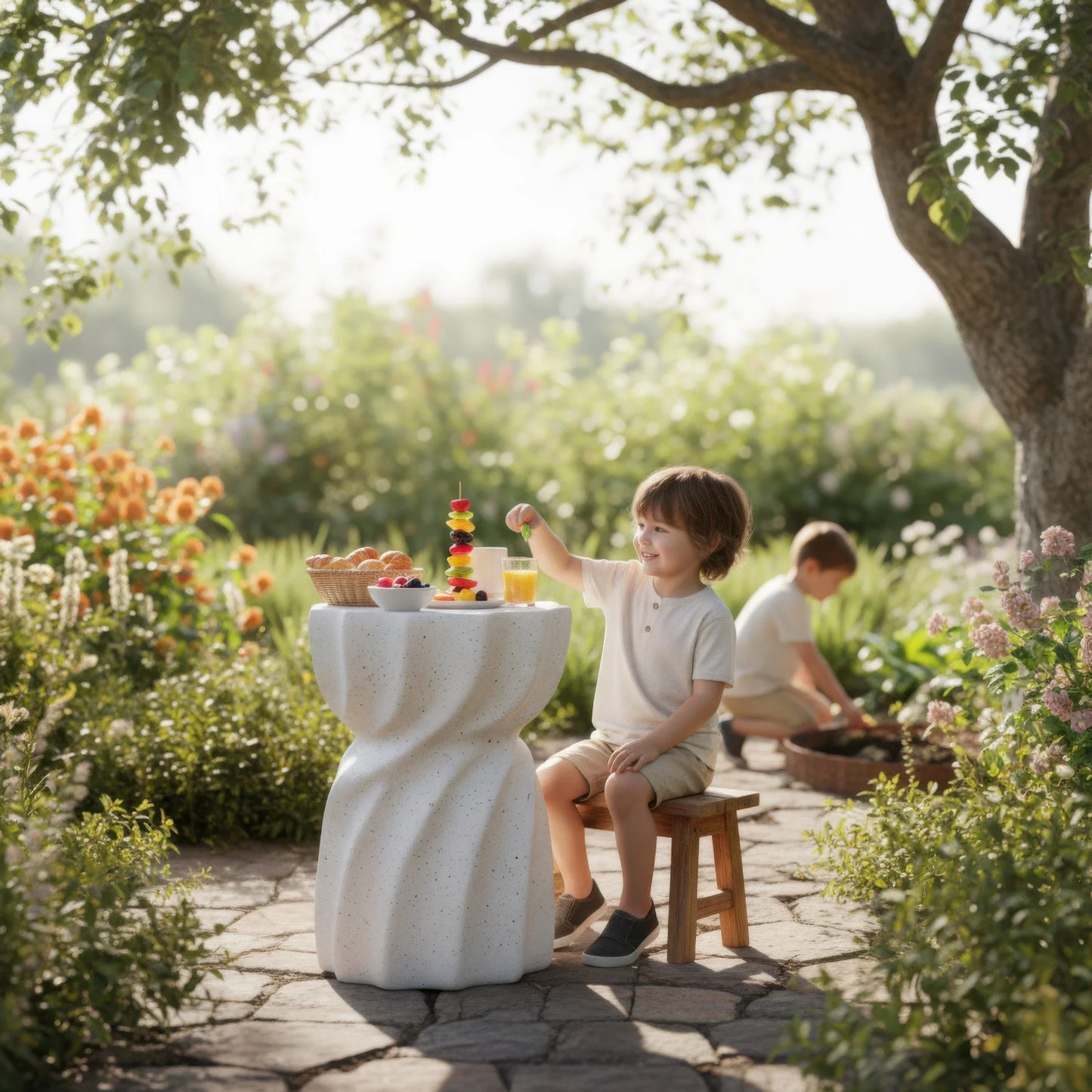 Lightweight Concrete Accent Table