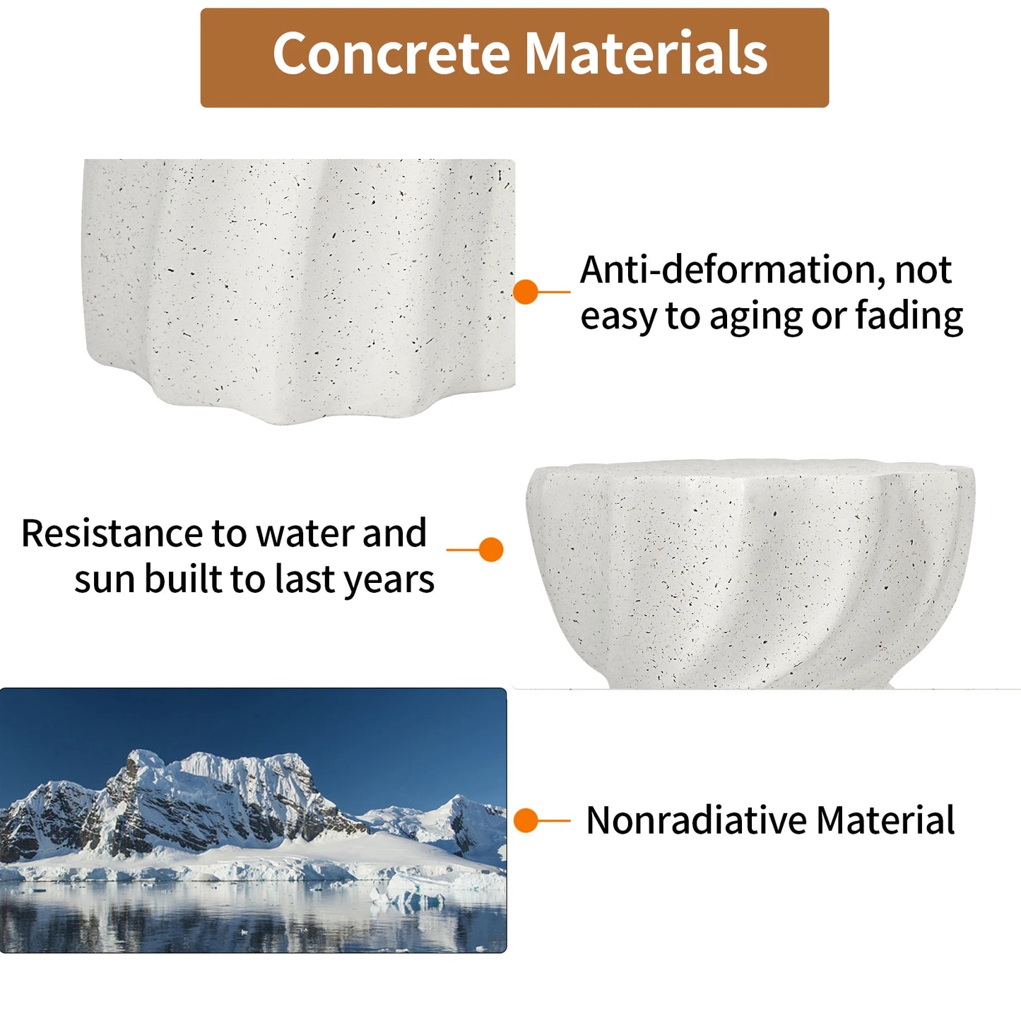 Lightweight Concrete Accent Table