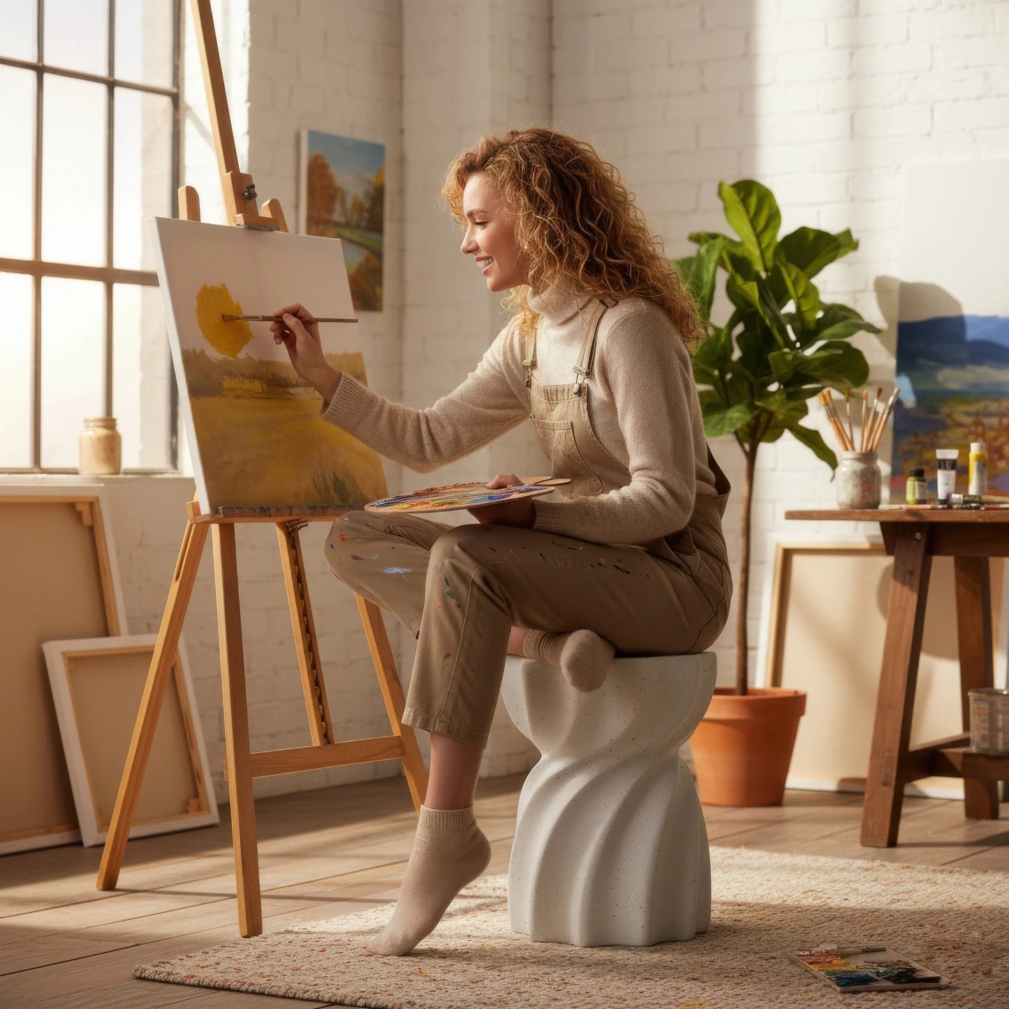 Lightweight Concrete Accent Table