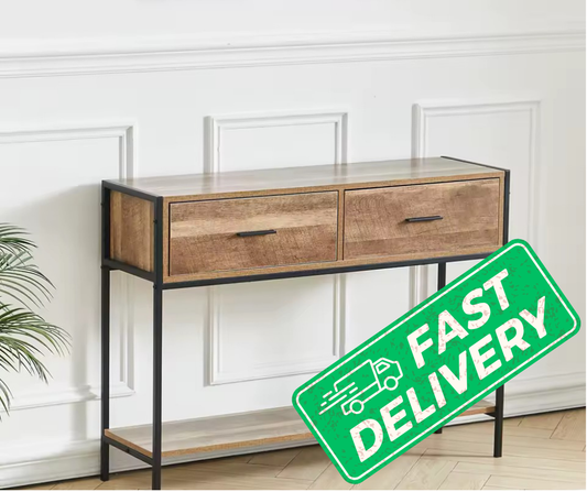 Rustic Brown Console Table