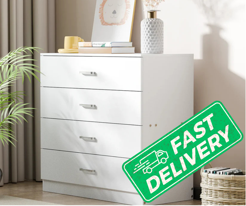 4 Drawer Wood Cabinet Dresser