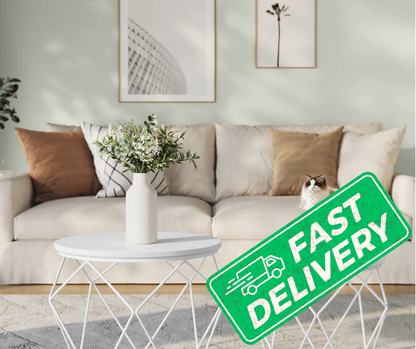 VASAGLE Round Coffee Table, Set of 2