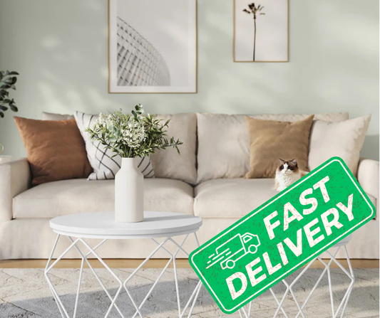 VASAGLE Round Coffee Table, Set of 2