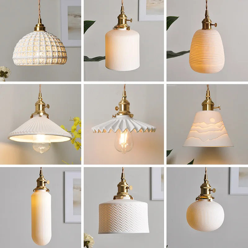 White Ceramic Pendant Lights