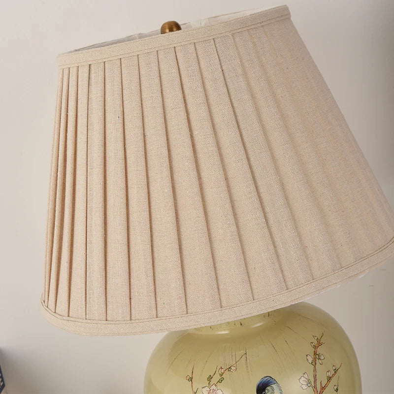 Flower & Bird Ceramic Table Lamp