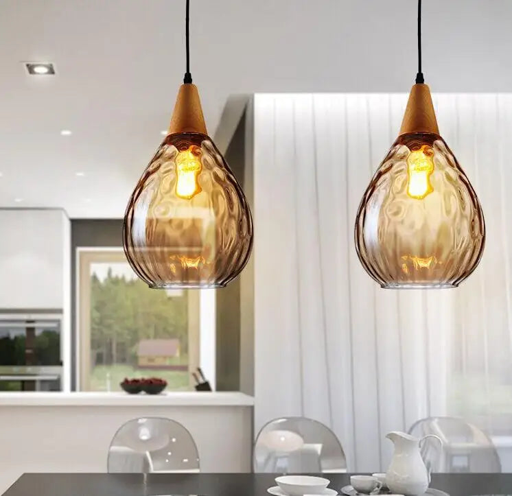 Vintage Glass Ball Pendant Light