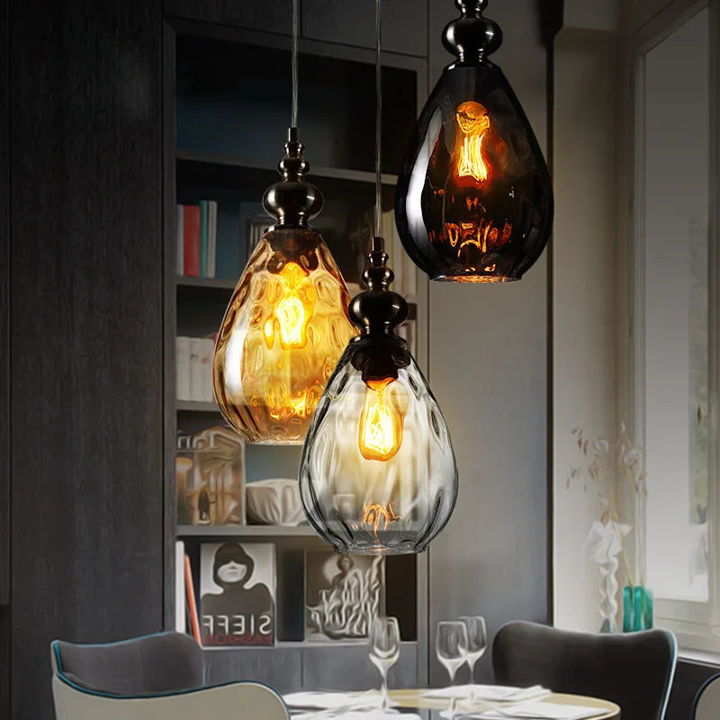 Vintage Glass Ball Pendant Light