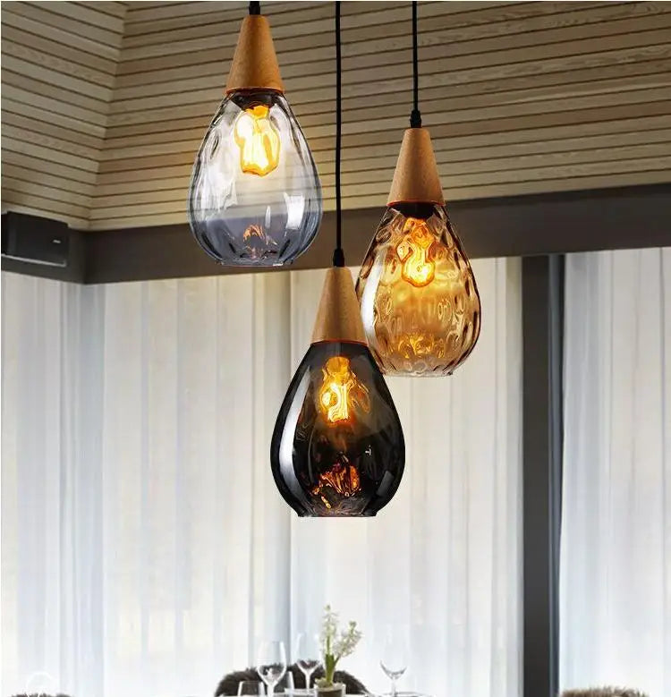 Vintage Glass Ball Pendant Light