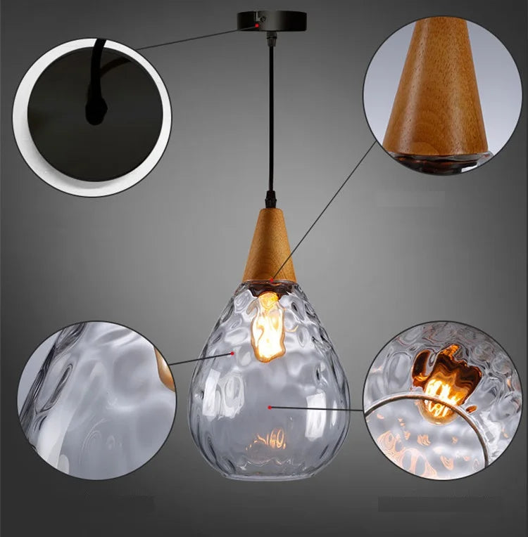Vintage Glass Ball Pendant Light
