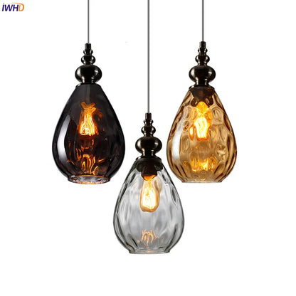 Vintage Glass Ball Pendant Light