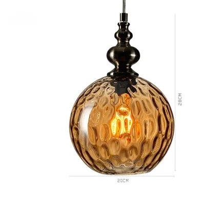 Vintage Glass Ball Pendant Light