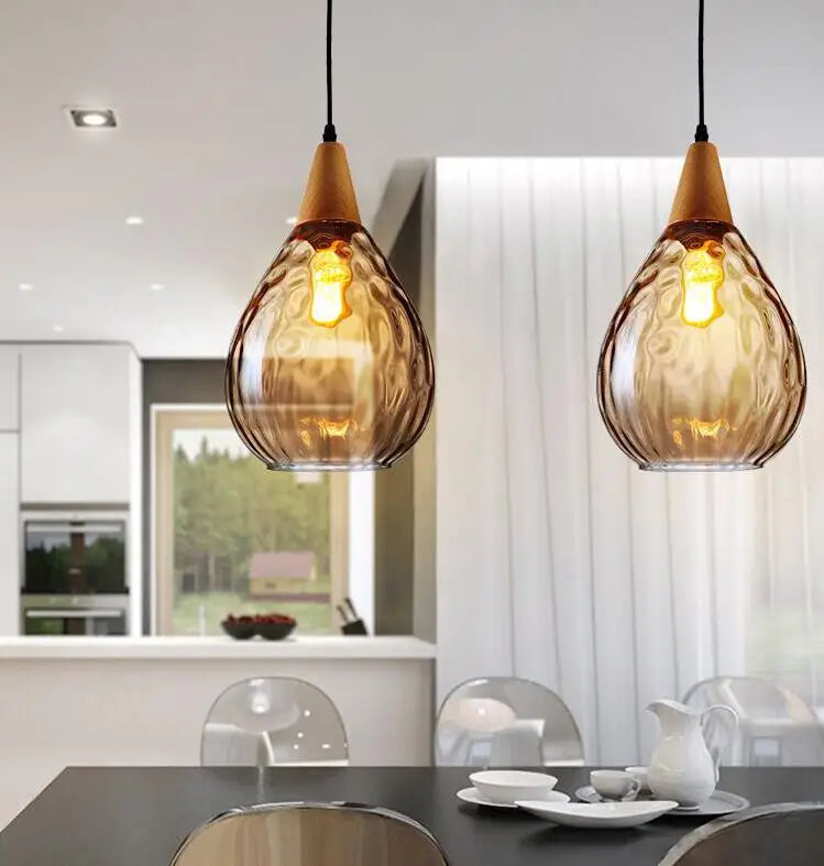 Vintage Glass Ball Pendant Light
