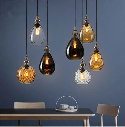 Vintage Glass Ball Pendant Light