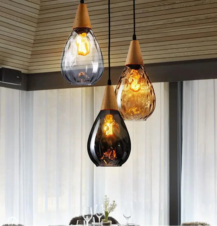 Vintage Glass Ball Pendant Light