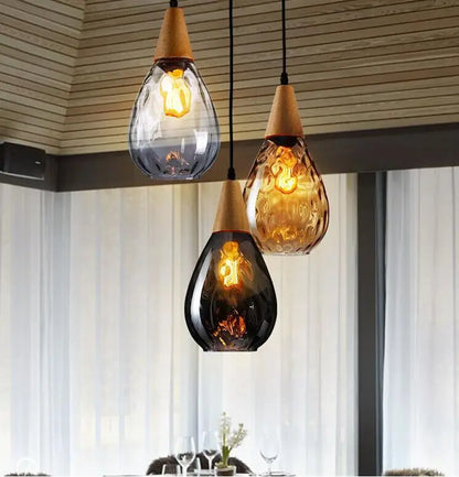 Vintage Glass Ball Pendant Light