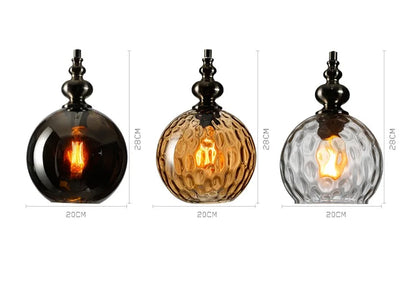 Vintage Glass Ball Pendant Light
