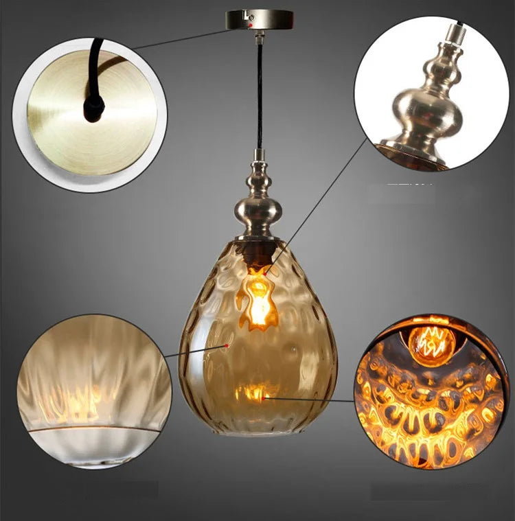 Vintage Glass Ball Pendant Light