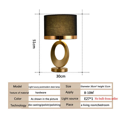 Luxury Oval Style Desk Lamp