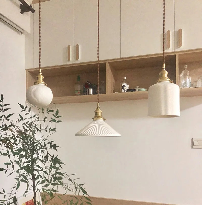 White Ceramic Pendant Lights
