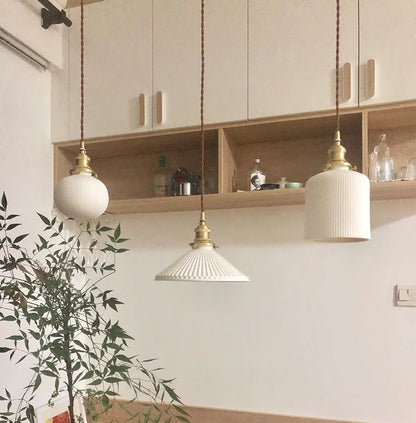 White Ceramic Pendant Lights
