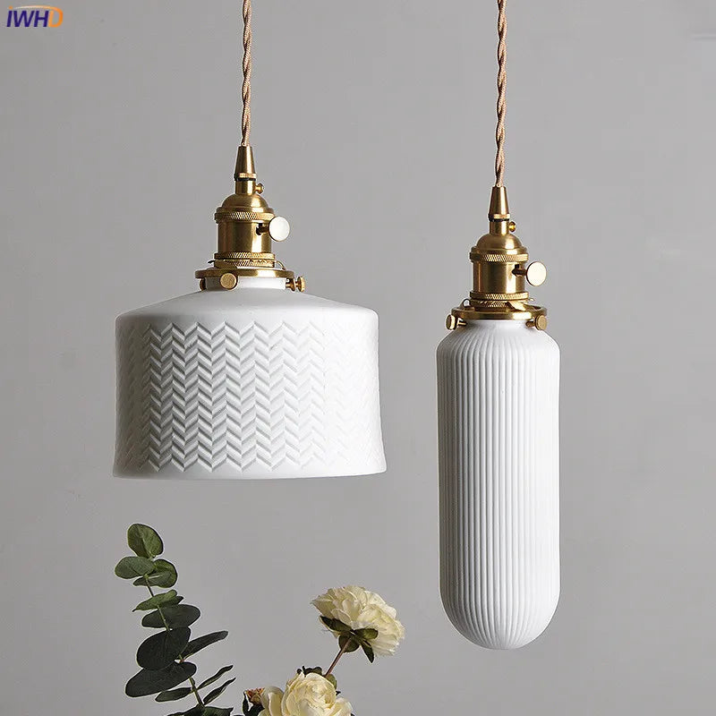 White Ceramic Pendant Lights