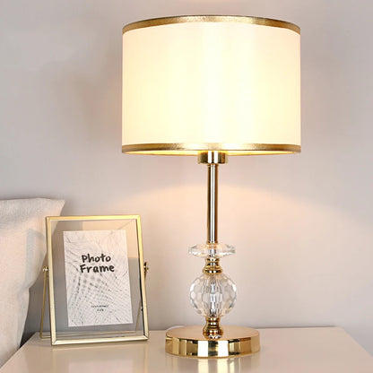 Golden Edge Crystal Table Lamp