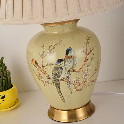 Flower & Bird Ceramic Table Lamp