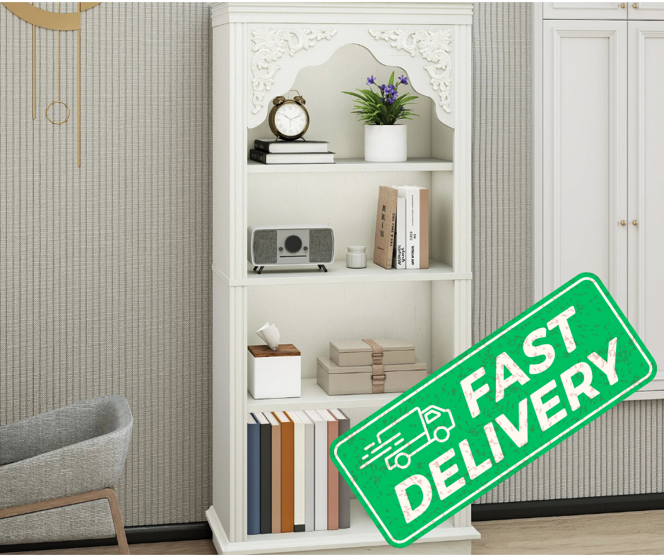 4-Tier Upright Bookcase